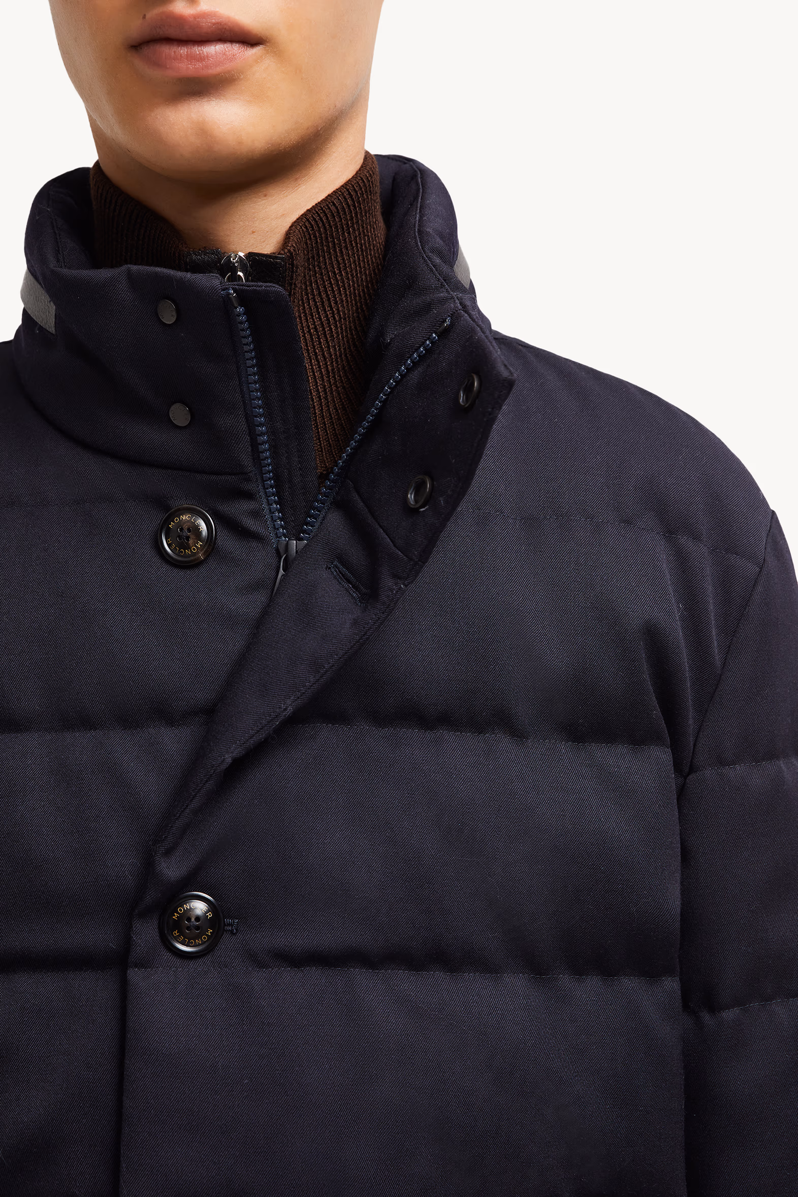 Doudoune longue à capuche Vallonpierre Hommes Bleu Nuit Moncler 8